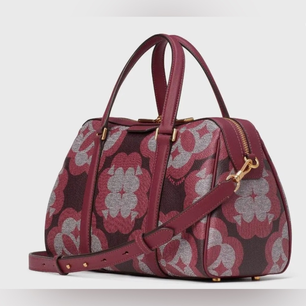 Kate Spade -Spade Flower Monogram Eleanor Medium Satchel with crossbody nwt